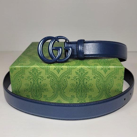 Gucci Other - Gucci Marmont Blue Leather Belt 115CM / 45"